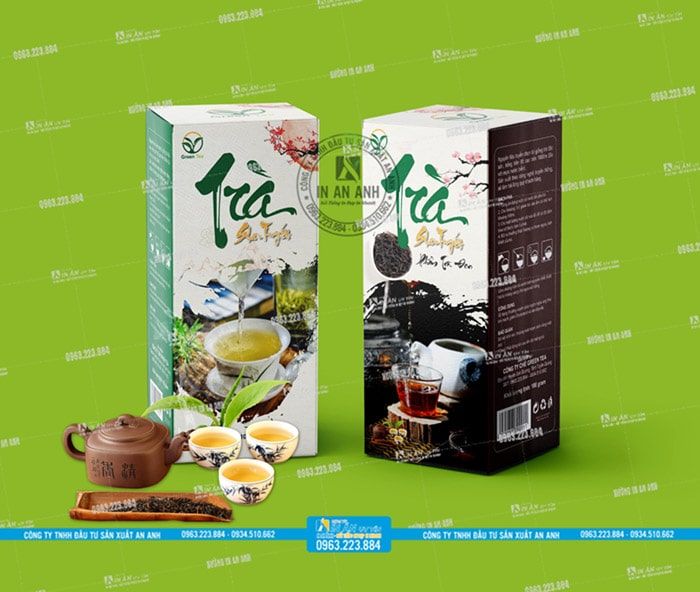 hộp giấy đựng trà