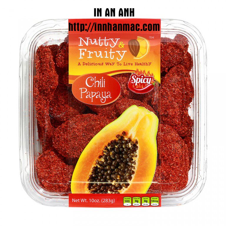 In ấn tem mác hoa quả sấy