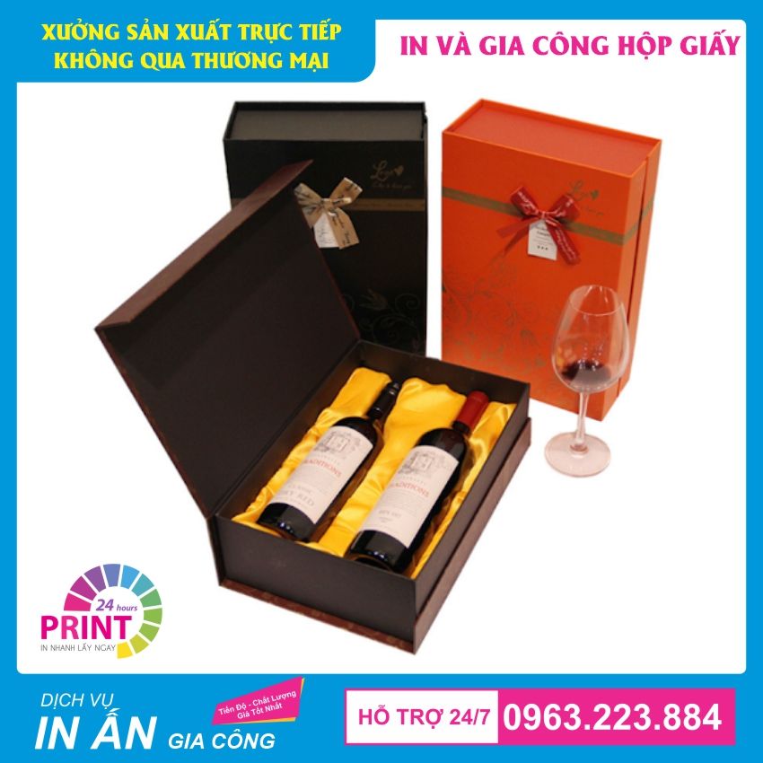 in bao bì quà tặng đựng rượu