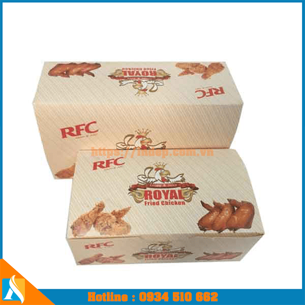 in bao bì giấy đựng gà rán