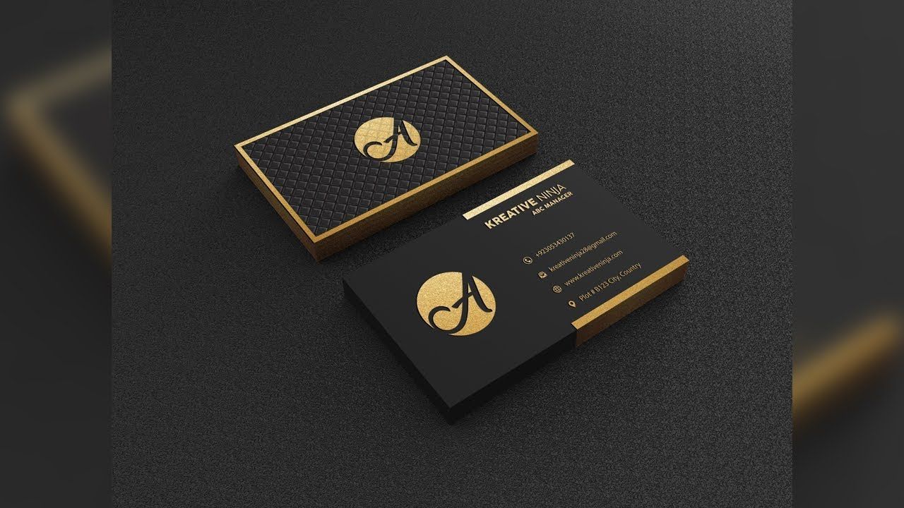 in card visit ép nhũ vàng