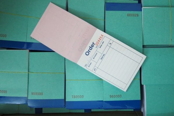 In quyển order nhà hàng, quán cà phê tại An Anh