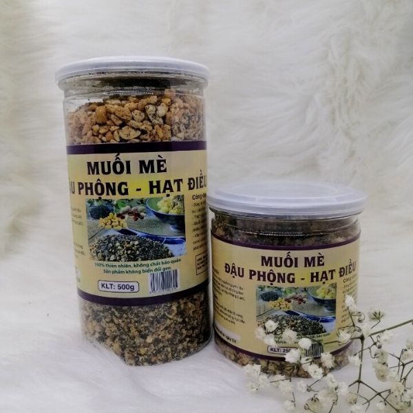 In decal giấy dán lọ muối mè đậu phộng