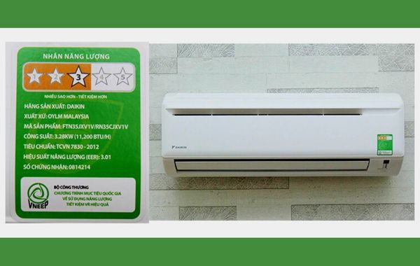 In decal giấy nhãn năng lượng máy điều hòa