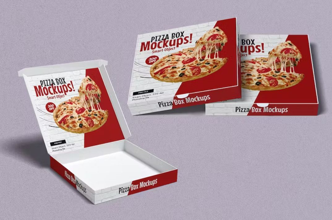in hộp đựng pizza