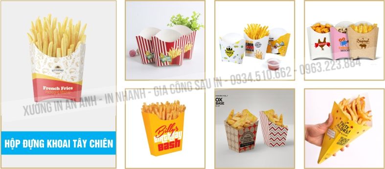 hộp giấy đựng khoai tây chiên