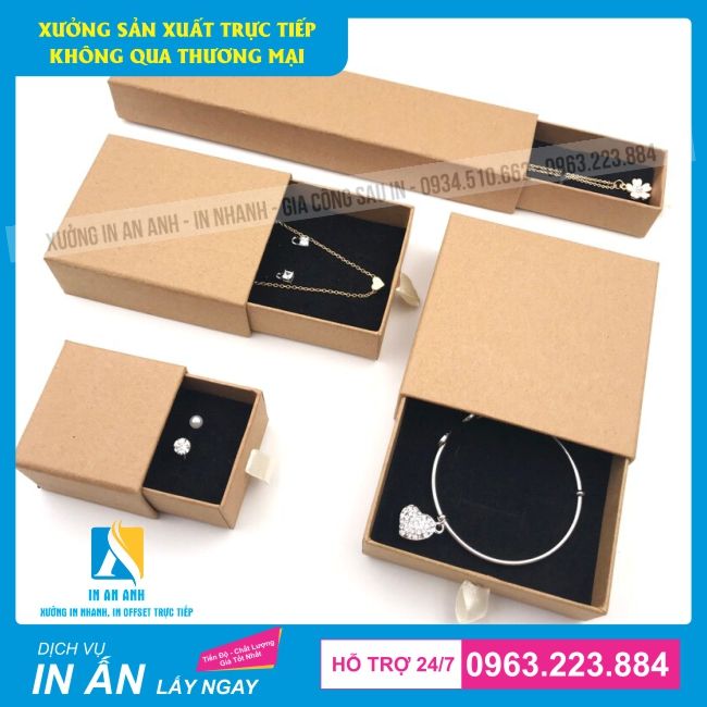 in bao bì giấy đựng trang sức