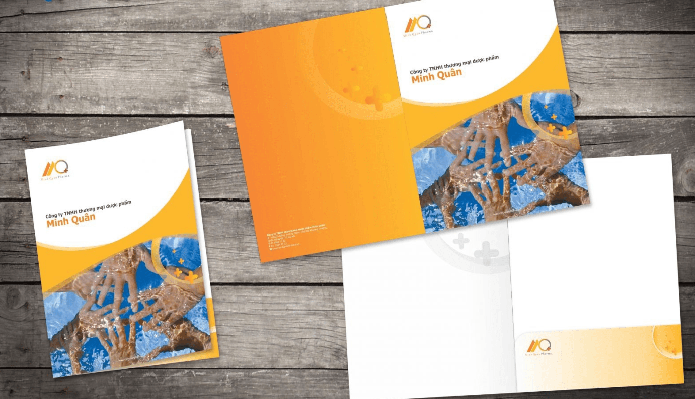 Thiết kế trang bìa kẹp file sang trọng, tinh tế tôn lên tinh thần doanh nghiệp