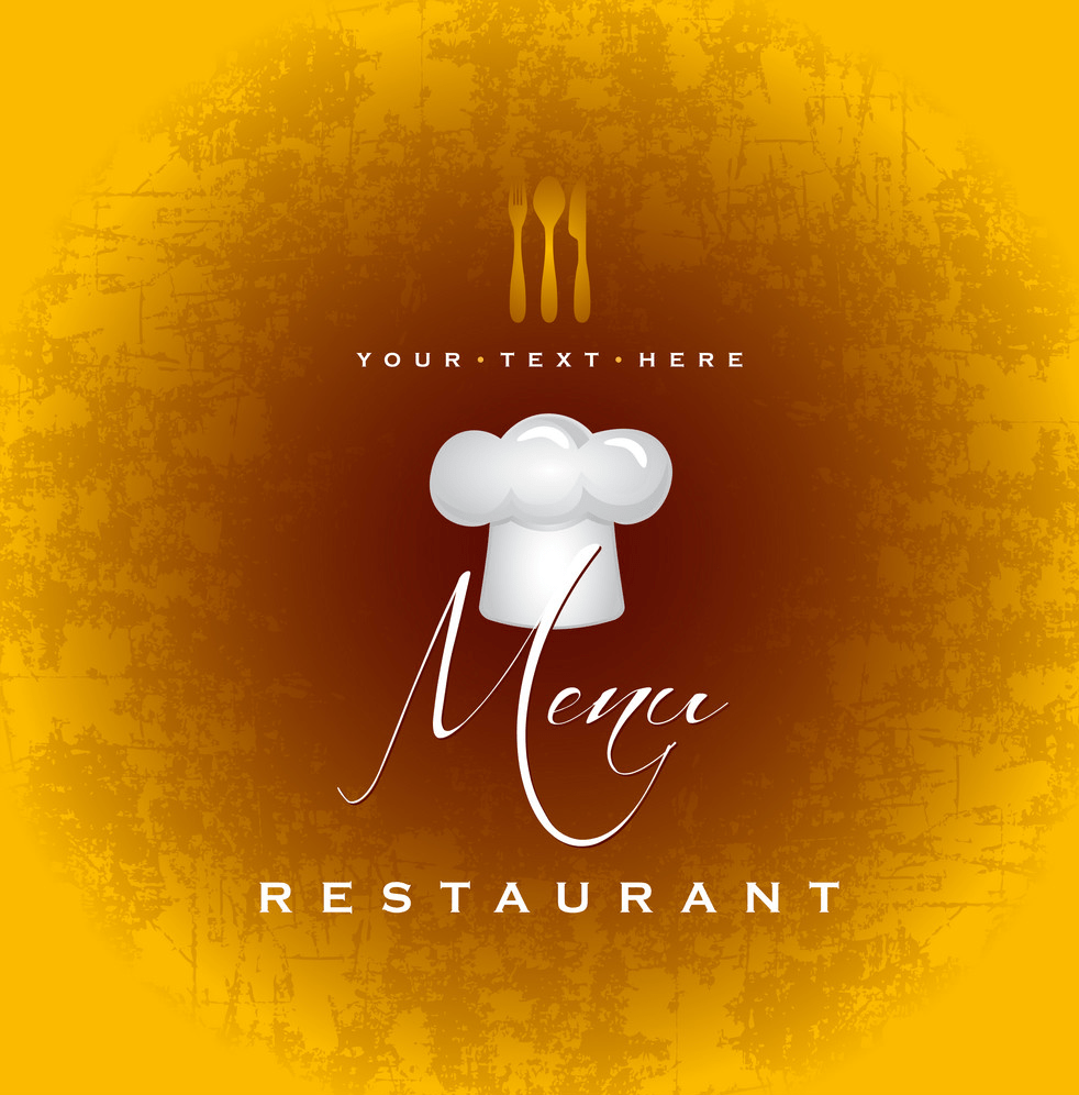 Trang bìa menu đơn giản, sang trọng theo phong cách Châu Âu