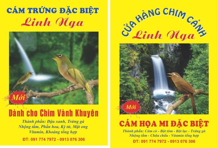 in nhãn mác dán túi đựng cám chim