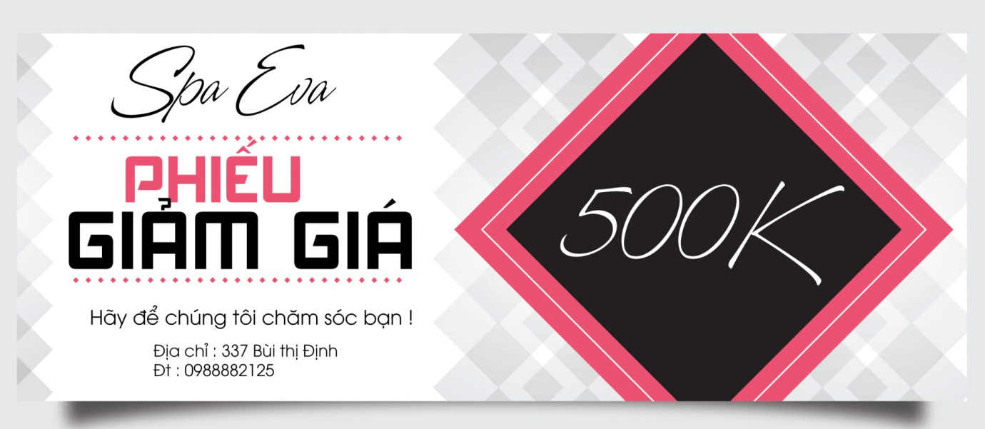 Phiếu giảm giá in bằng giấy Couche Matt chất lượng cao