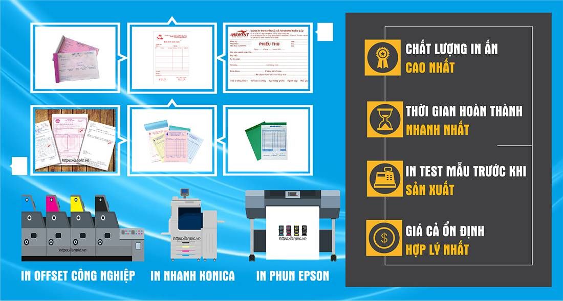 Thiết kế và in ấn phiếu hóa đơn bán lẻ chất lượng cao