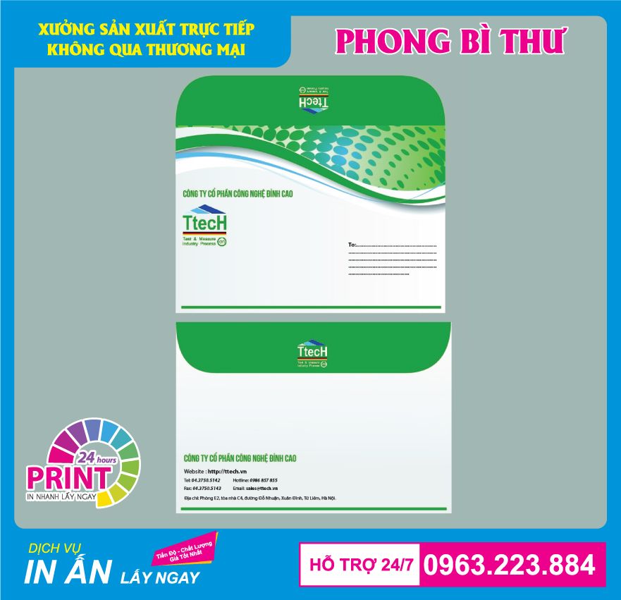 In phong bì thư giá rẻ tại In An Anh