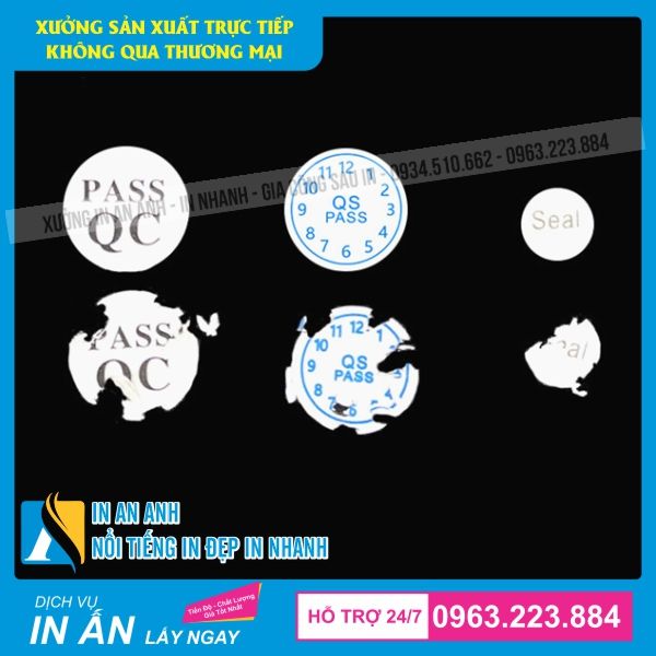 tem chống giả in bằng decal vỡ