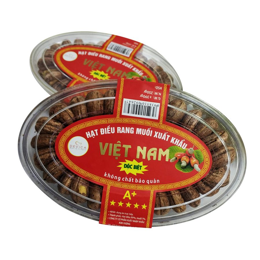 in tem hạt điều dán hộp nhựa