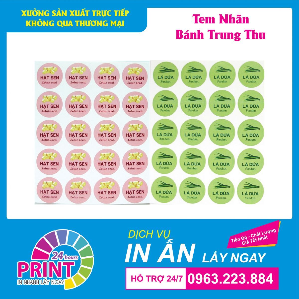 In tem nhãn bánh trung thu đẹp lấy ngay tại in An Anh