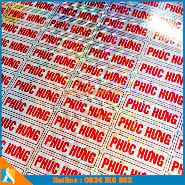 Hình ảnh tem nhãn bảo hành được in trên chất liệu decal 7 màu