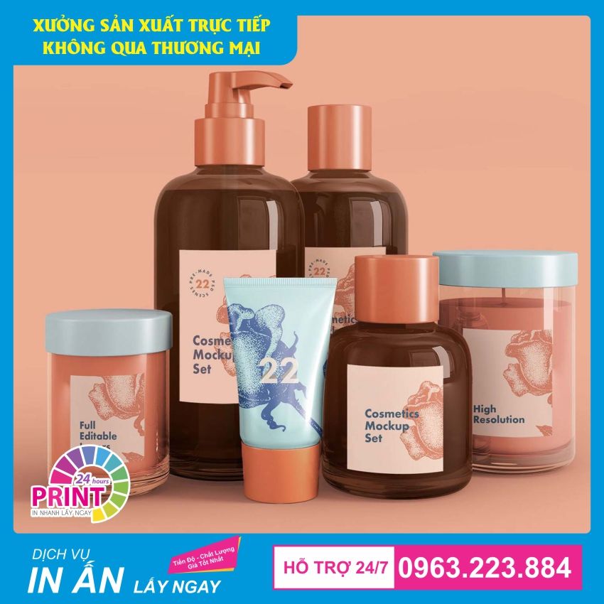 in tem nhãn mỹ phẩm
