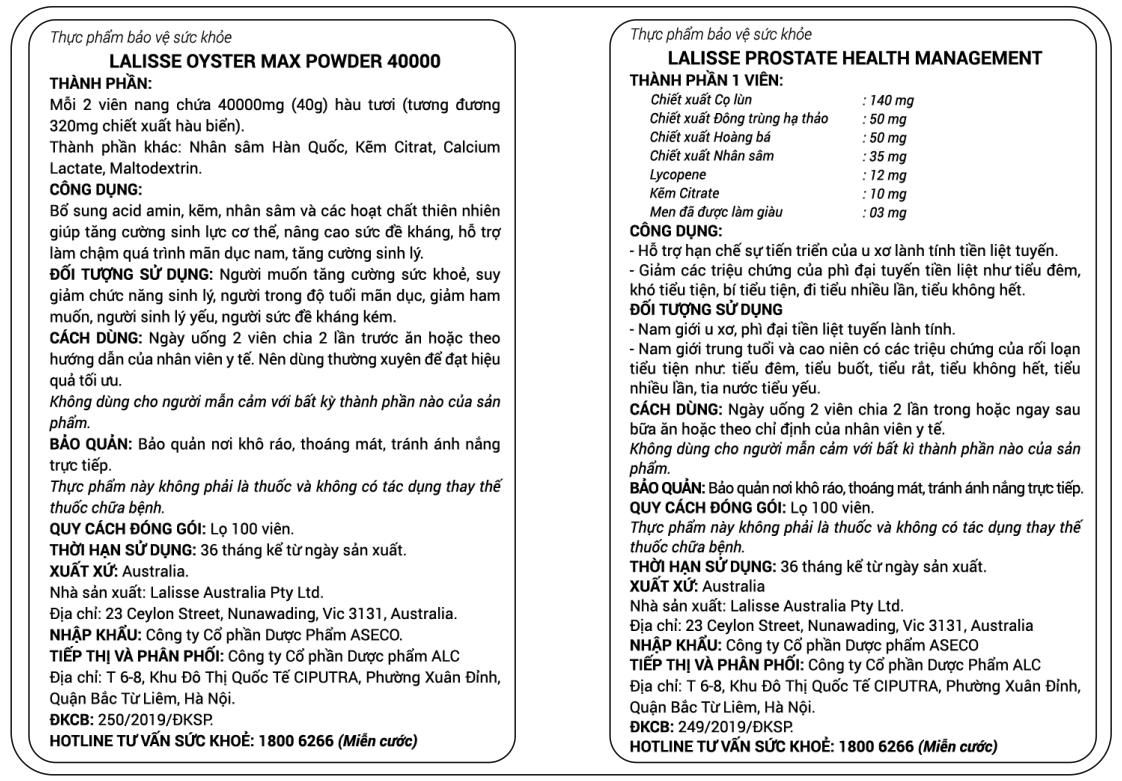 in tem phụ thực phẩm bảo vệ sức khỏe