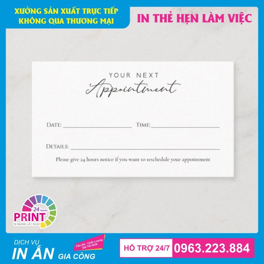 in thẻ hẹn cắt tóc