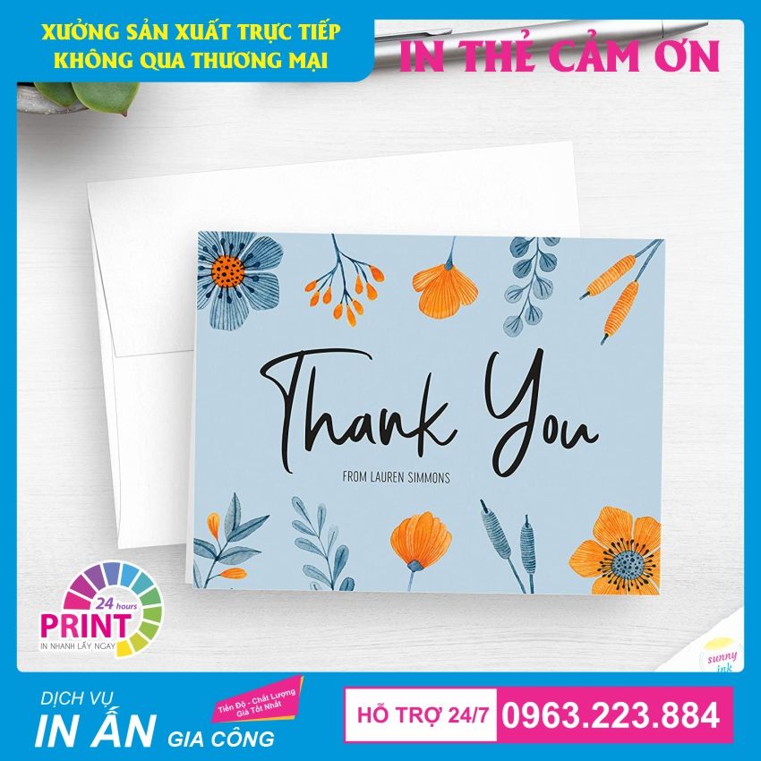 in thiệp cảm ơn