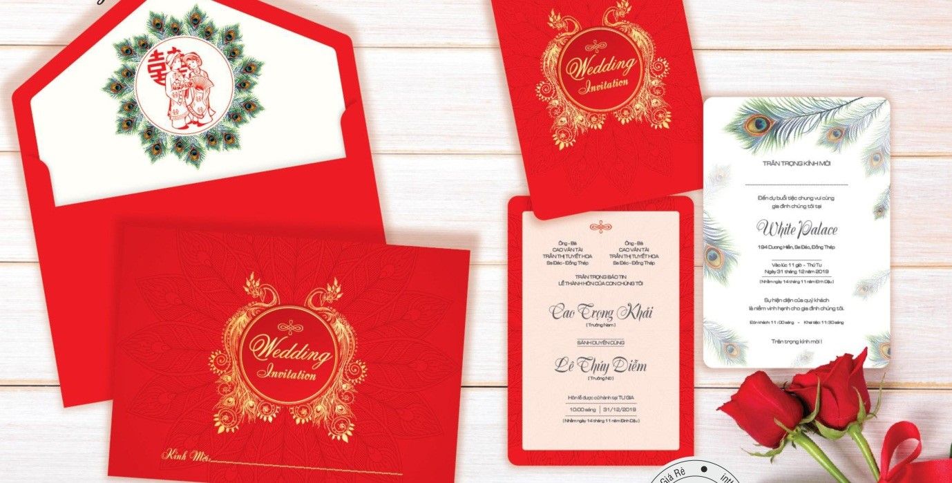 Nên ép kim hay in nhũ trong in ấn gia công thiệp cưới?