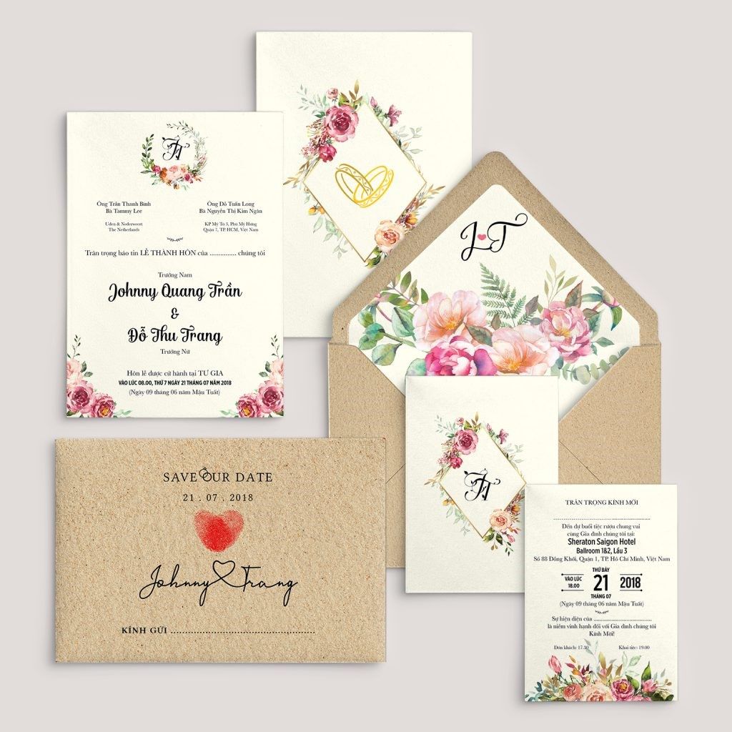 3 yếu tố cần và đủ để in thiệp cưới hiện đại