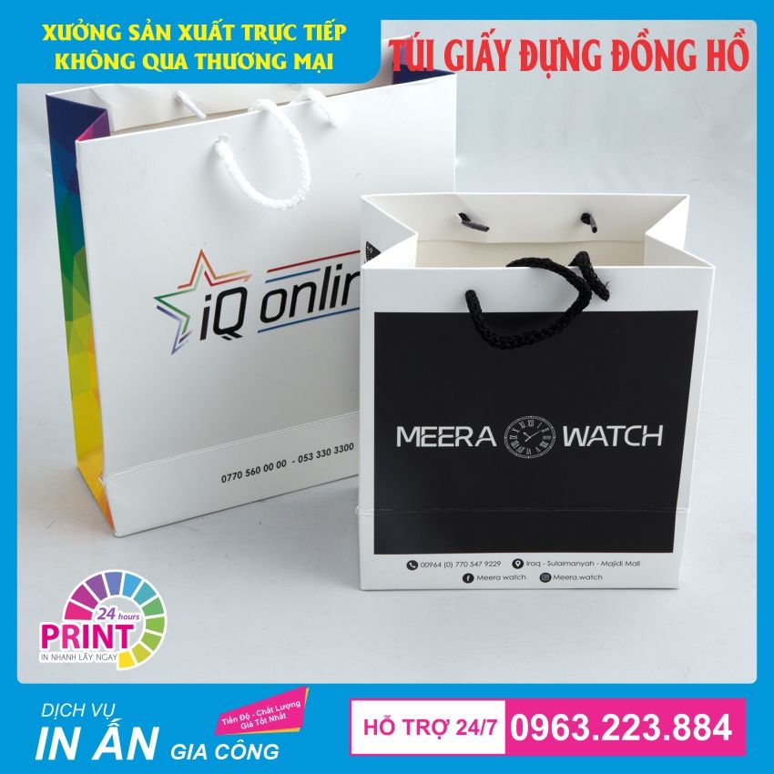 in túi giấy cho công ty bán đồng hồ