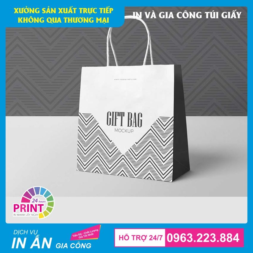 mấu thiết kế túi giấy dành cho các shop kinh doanh mũ nón