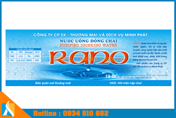 In decal dán bình nước lọc Cao Bằng