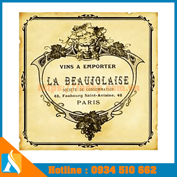 In decal dán chai rượu tại Phú Thọ