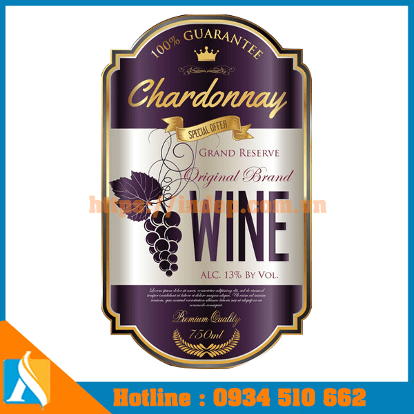 In decal dán chai rượu tại Thái Bình
