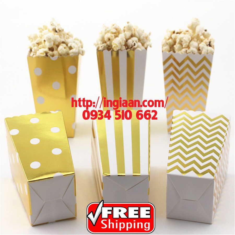 nhận làm hộp giấy đựng bỏng ngô