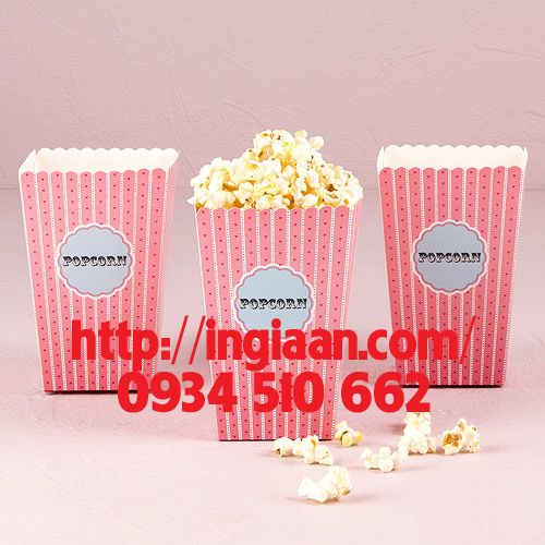 hộp giấy đựng bỏng ngô đẹp