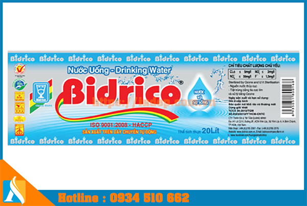 in nhãn bình nước lọc tại Nghệ An