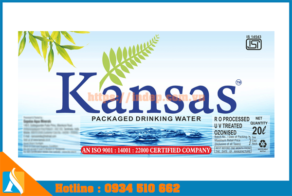 In tem nhãn dán bình nước lọc tại Ninh Bình