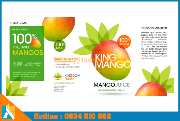 tem nhãn dán nước trài cây Vĩnh Phúc