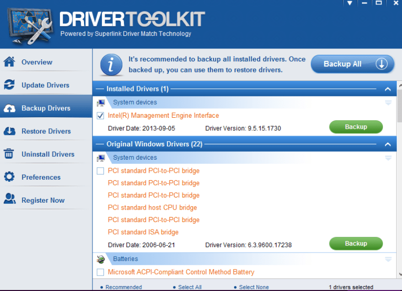 Khôi phục các bản sao lưu trong driver - Innhanmac