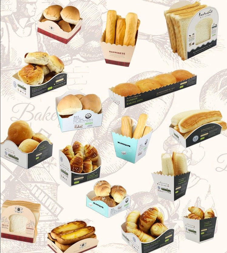 khay giấy đựng bánh mì, bánh ngọt