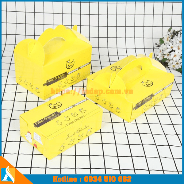 làm hộp giấy đựng gà rán