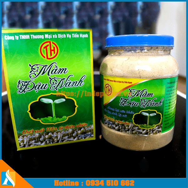 mẫu bao bì đựng hộp mầm đậu nành