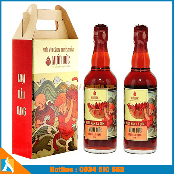 mẫu hộp bìa đựng chai nước mắm sáng tạo