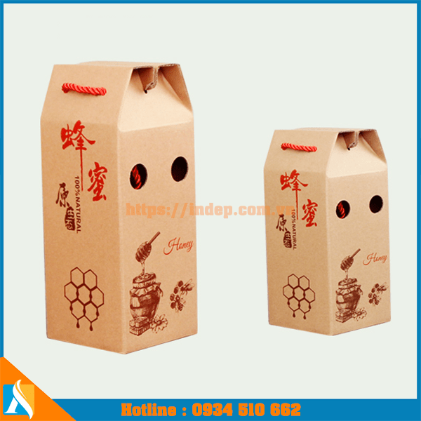mẫu hộp carton đựng chai mật ong