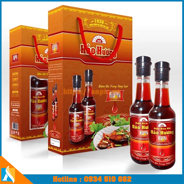 mẫu hộp giấy đẹp đựng chai nước mắm