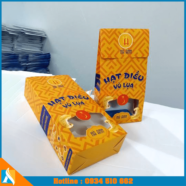mẫu hộp giấy đẹp đựng hạt điều