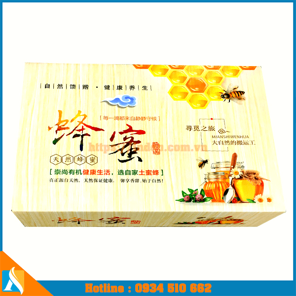mẫu hộp giấy đựng chai mật ong đáng tham khảo