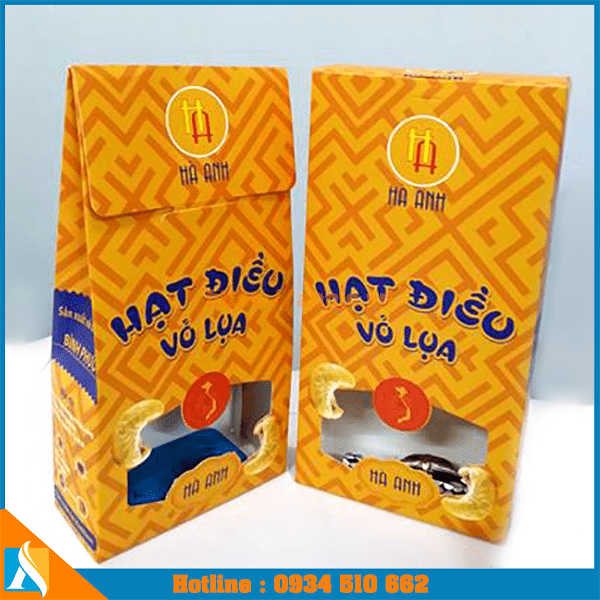 mẫu hộp giấy đựng hạt điều