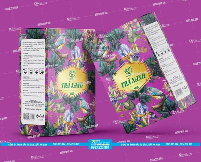 mẫu hộp giấy đựng trà