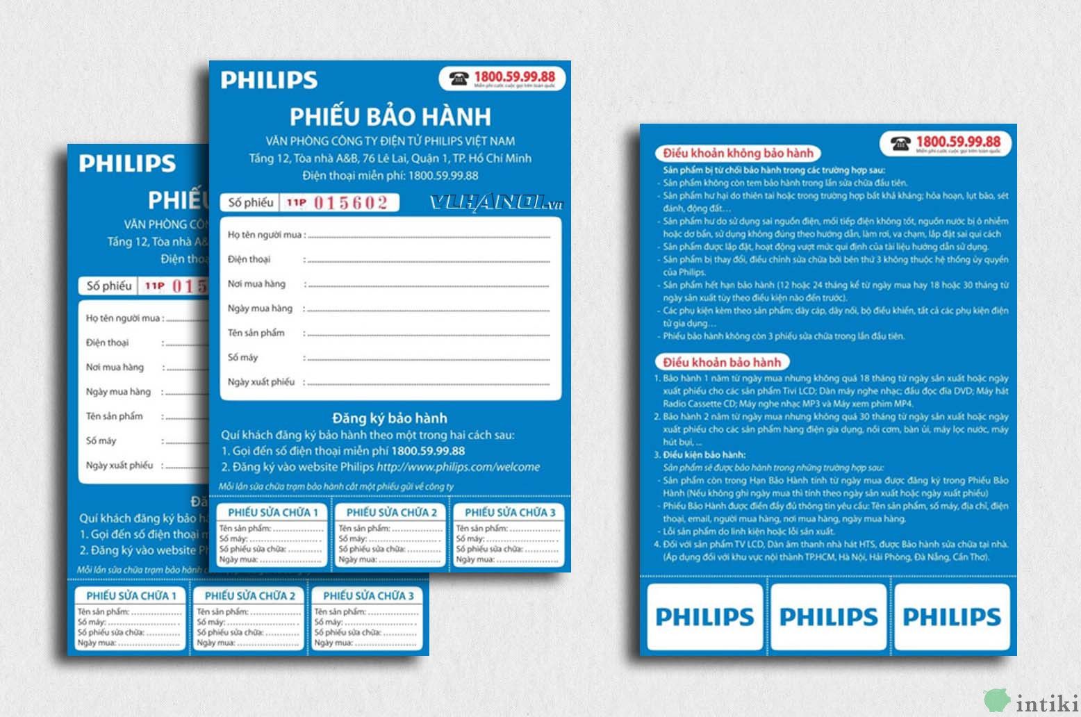 Mẫu phiếu bảo hành file word dạng gấp đôi - In Nhãn Mác