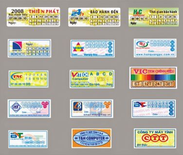 Mẫu tem bảo hành máy tính được nhiều người sử dụng nhất